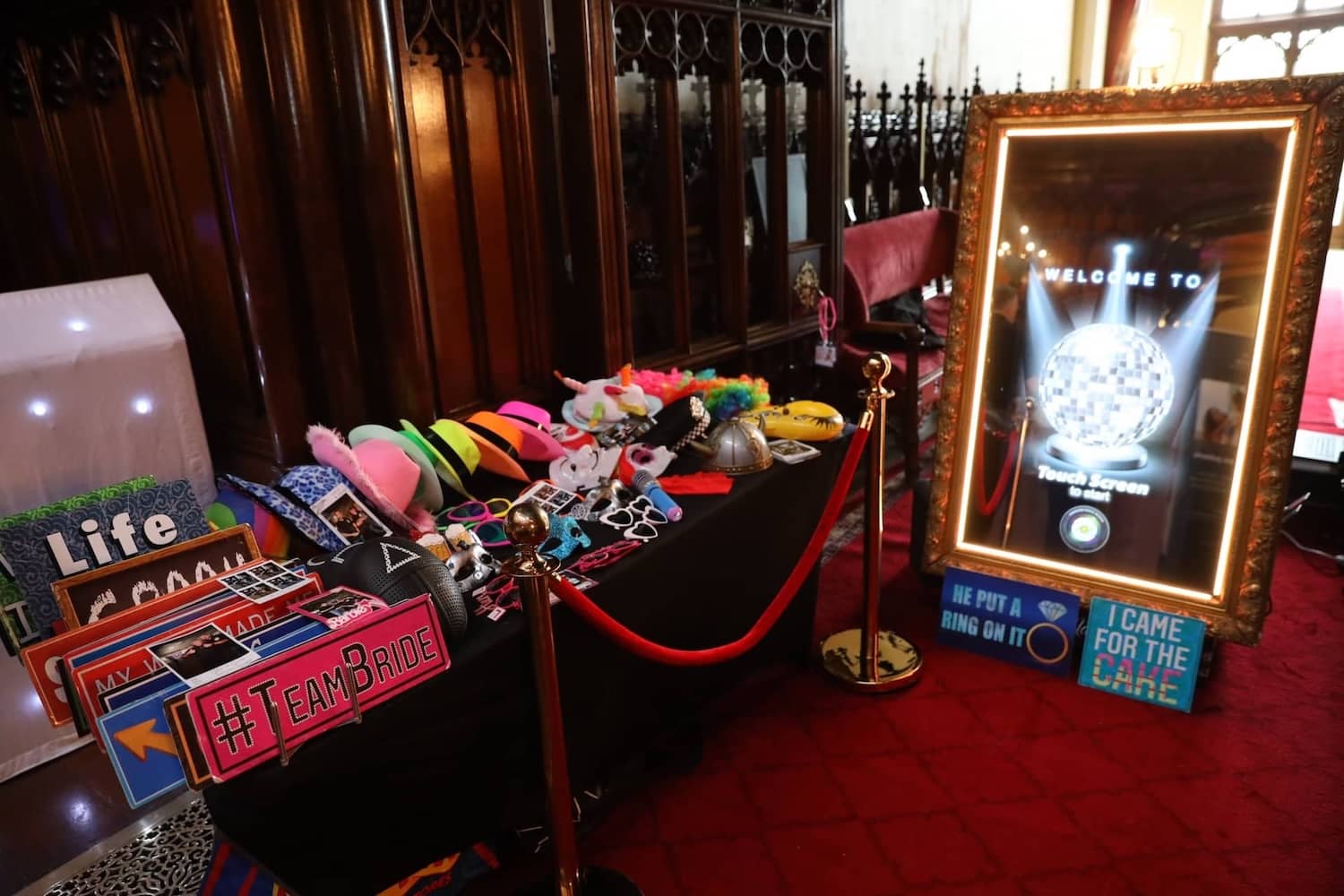 Magic Mirror at Allerton Castle wedding in York