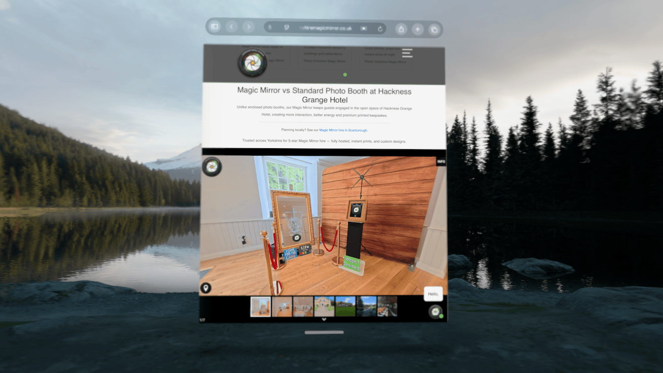 VenView venue tour displayed inside Apple Vision Pro