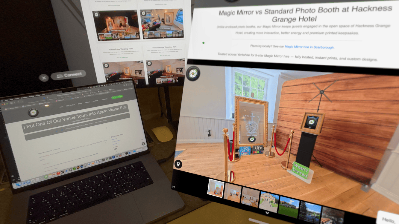 Apple Vision Pro and VenView being tested while building immersive wedding venue tours