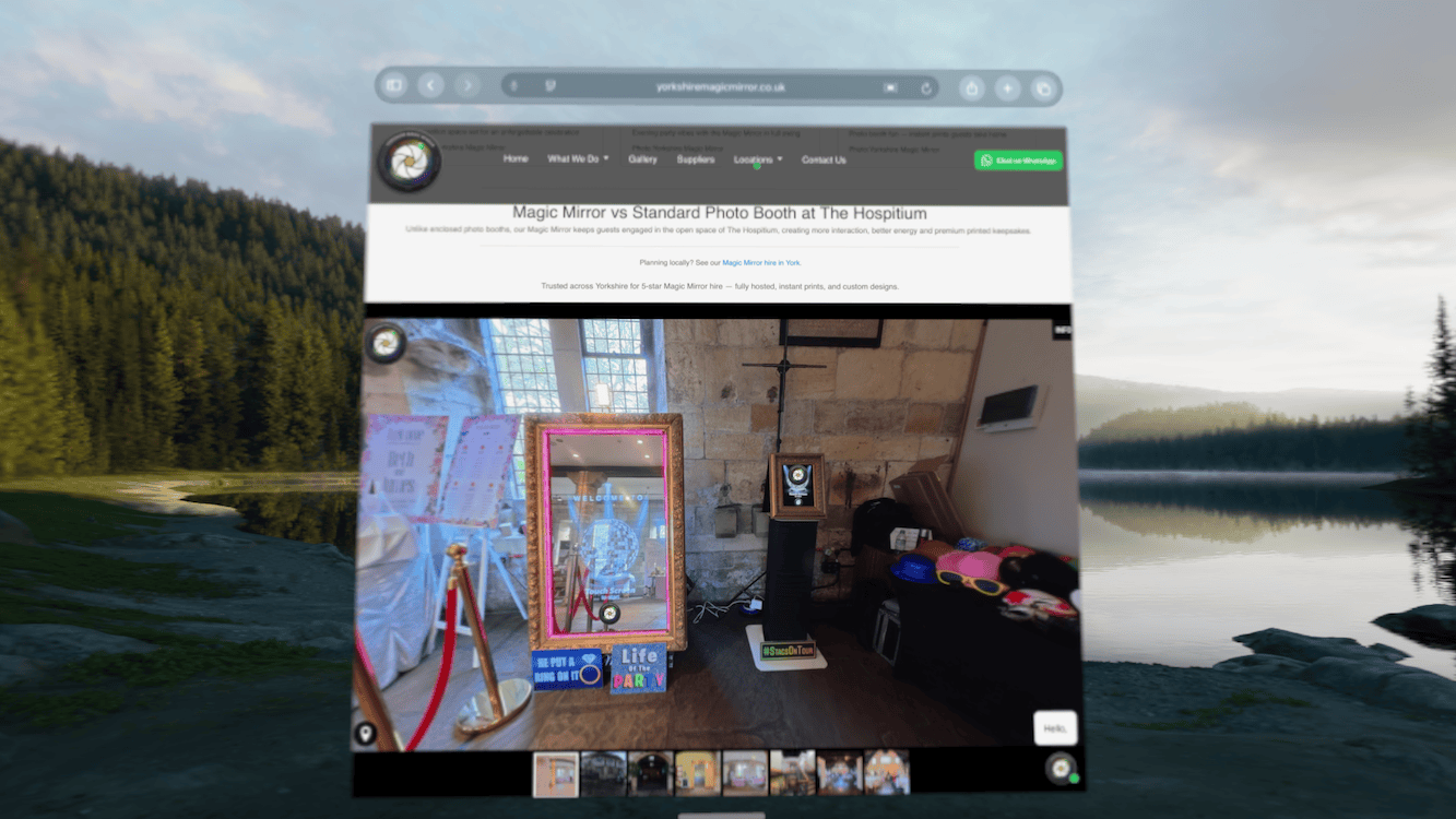 VenView venue tour running in a web browser