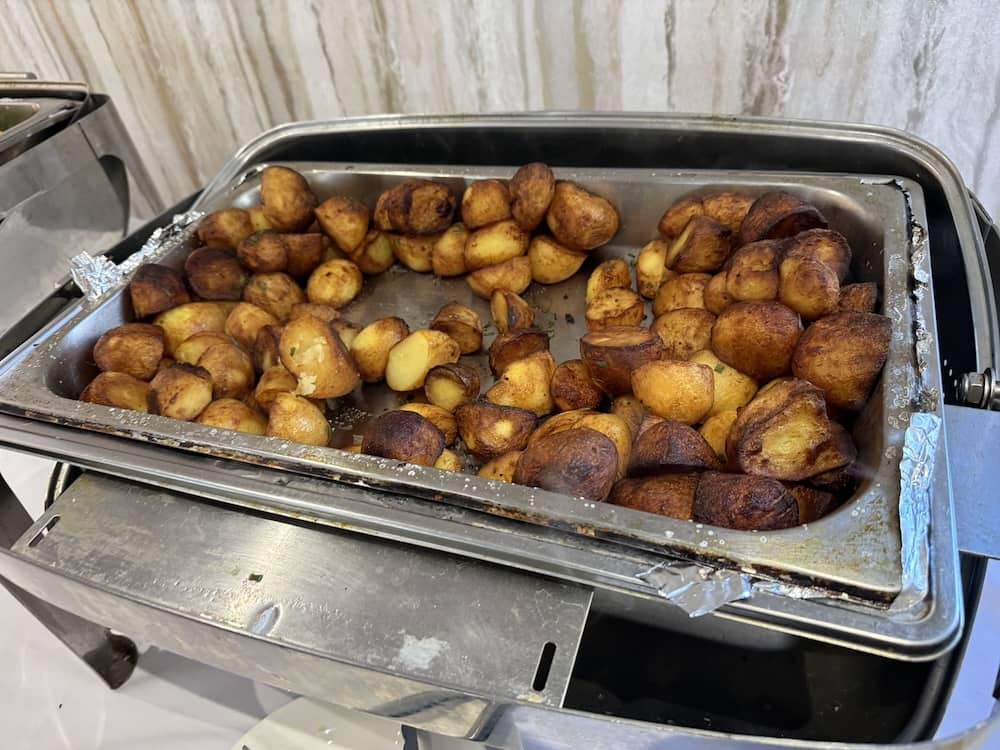 Roast potatoes at the wedding carvery at The Bridge