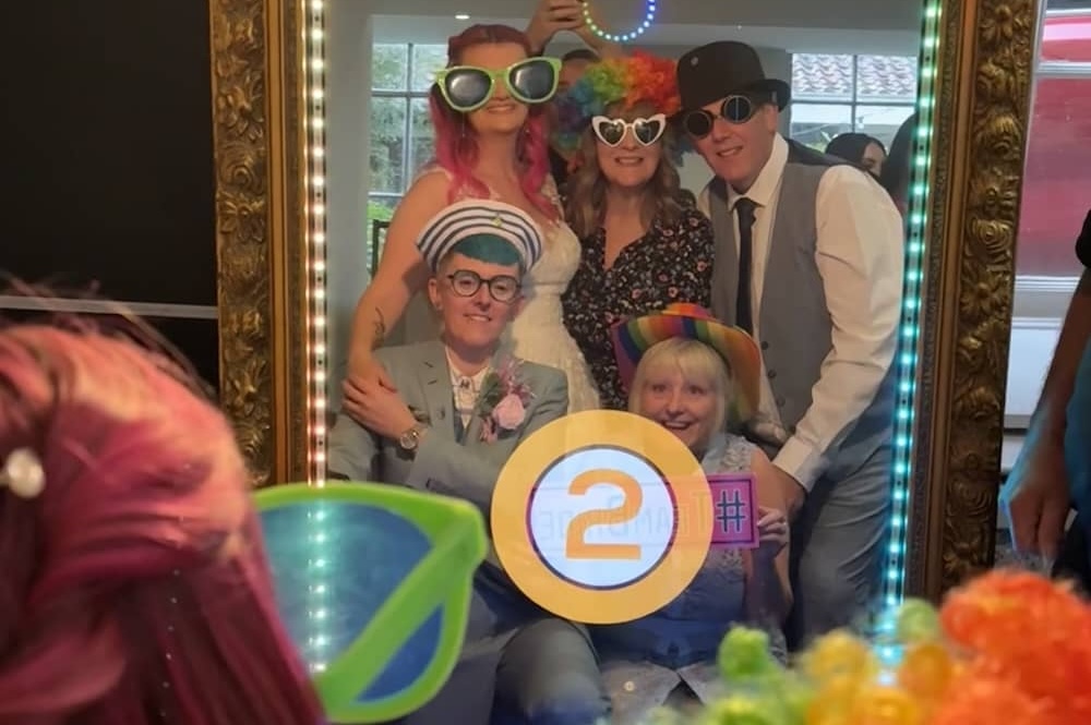 Close-up of Magic Mirror 6x4 wedding prints at The Bridge Hotel & Spa