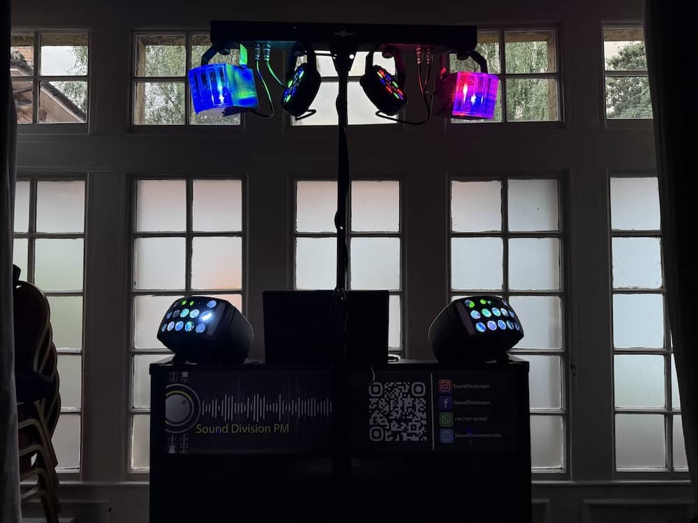 Sound Division PM DJ setup in the Walshford Suite
