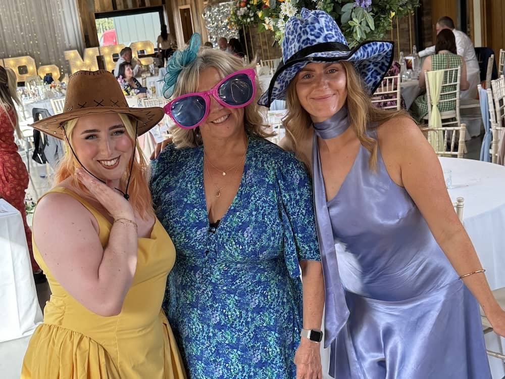 Wedding guests using the Magic Mirror at Bunny Hill