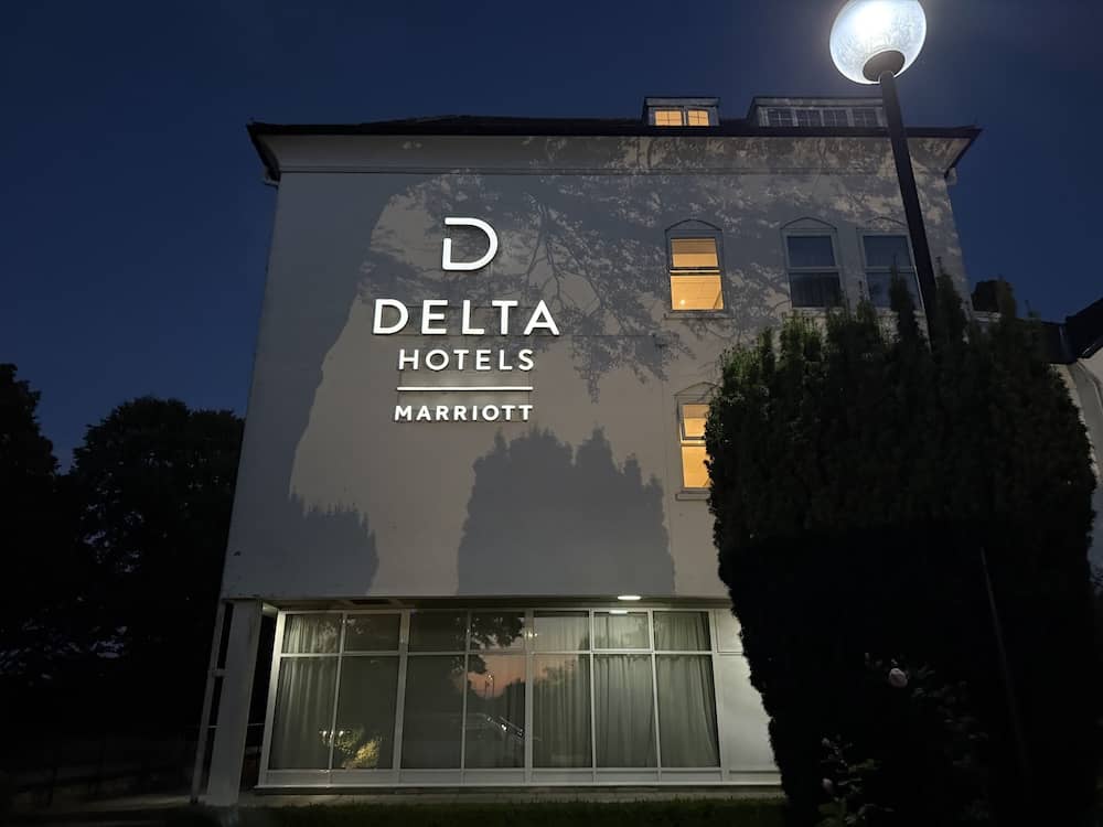 Delta Hotels by Marriott York wedding venue at night