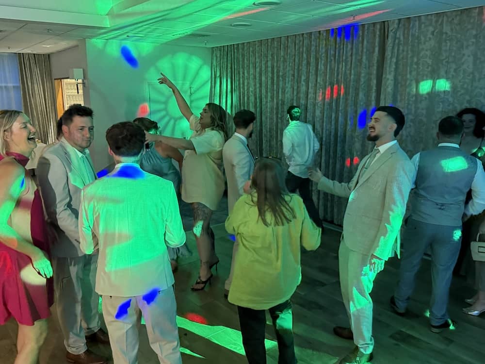 Wedding guests dancing at Delta Hotels by Marriott York
