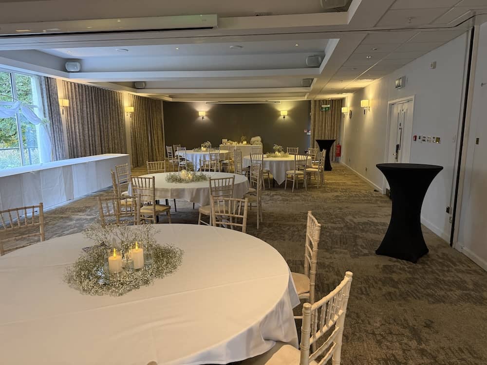 Wedding reception room at Delta Hotels by Marriott York