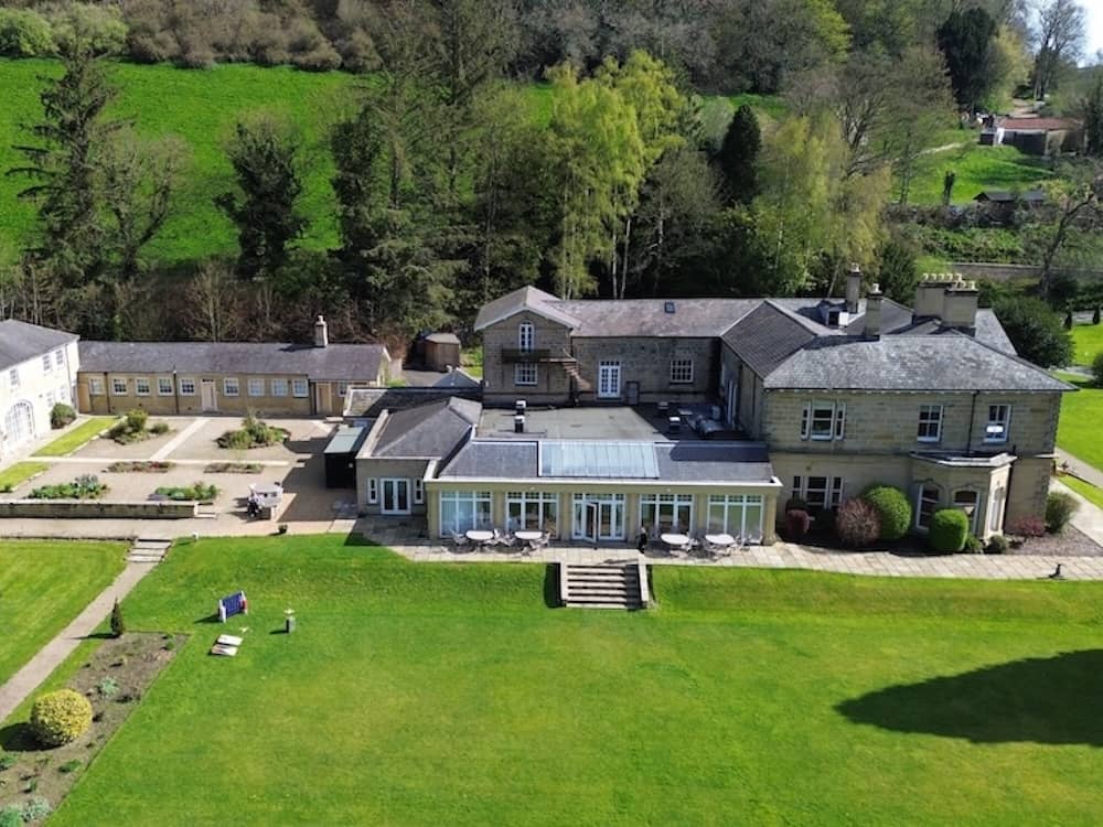 Drone view of Hackness Grange front exterior