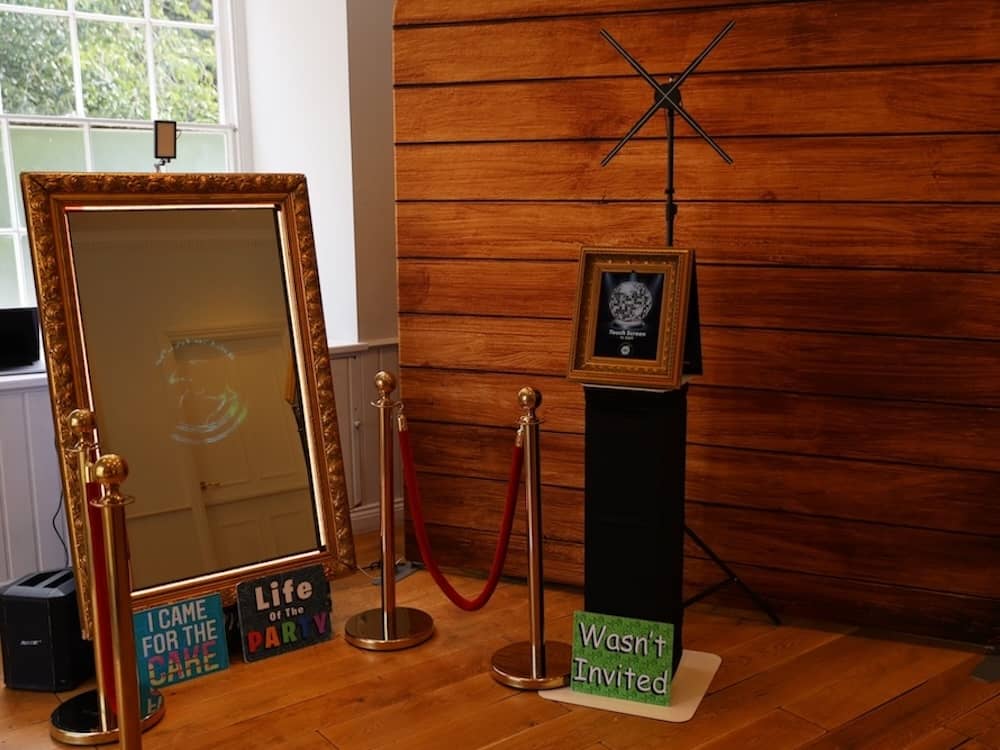 Magic Mirror setup at Hackness Grange wedding fayre