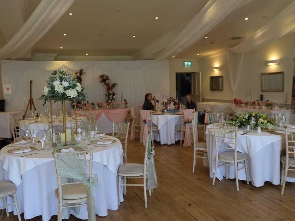 Wedding breakfast room at Hackness Grange