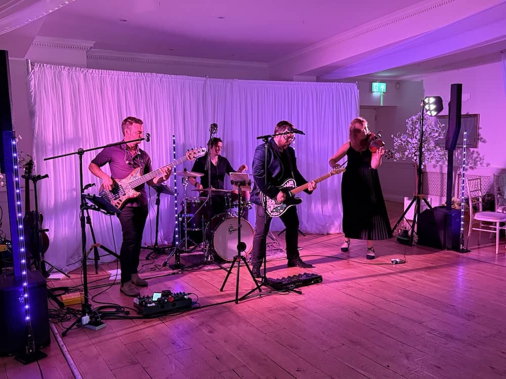 Live band performing at the Lord of the Rings themed wedding