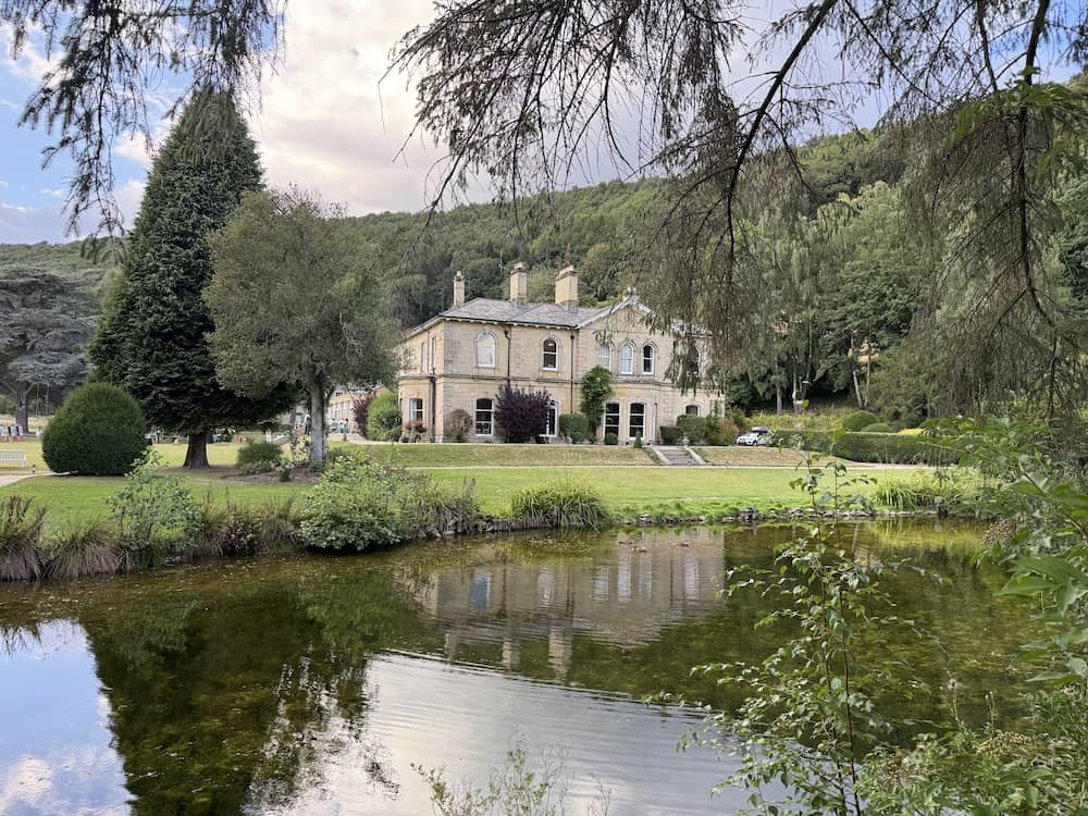 Wedding venue viewed across the water