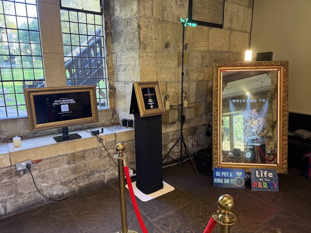 Yorkshire Magic Mirror and Yorkshire Magic Memories setup at the Hospitium