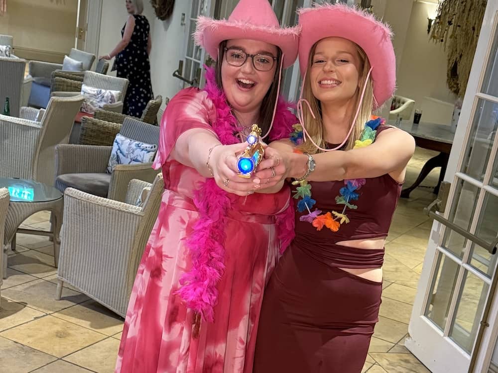 Guests creating memories with the Magic Mirror