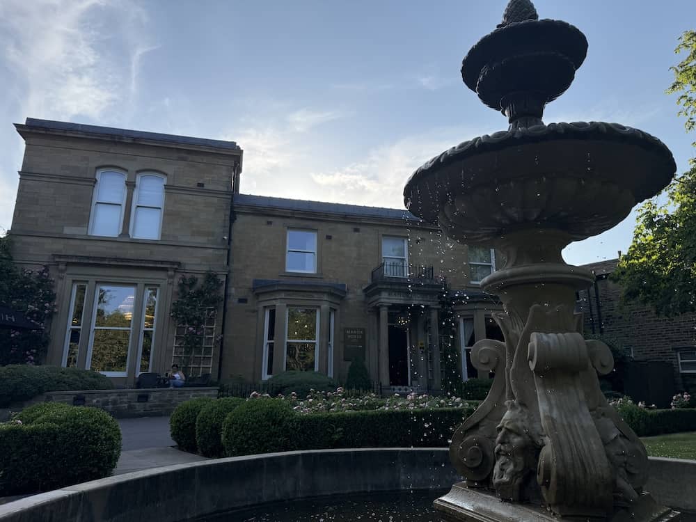 Courtyard fountain at Manor House Lindley