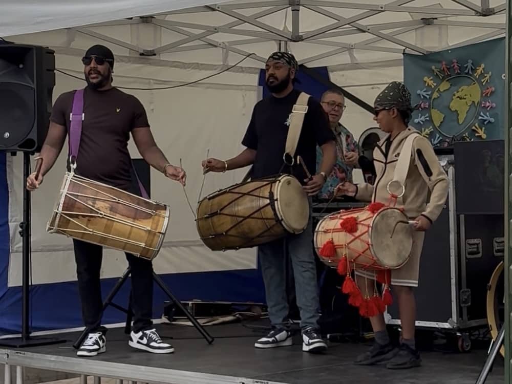Indian drummers performing live at Meadow View