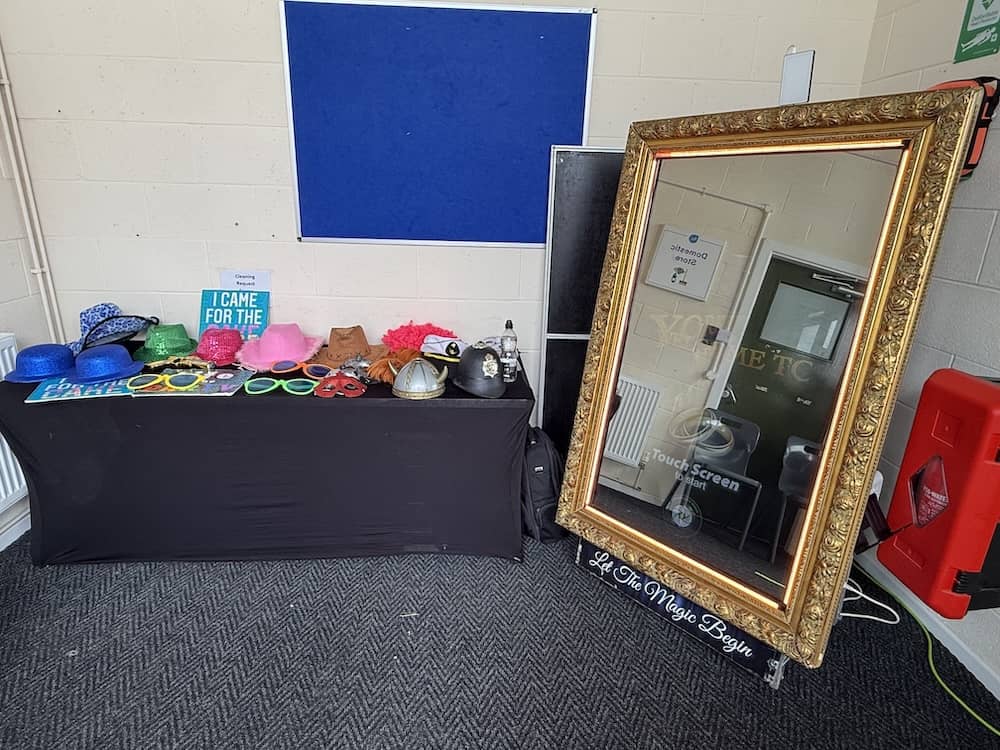 Yorkshire Magic Mirror setup inside The Hive at Meadow View