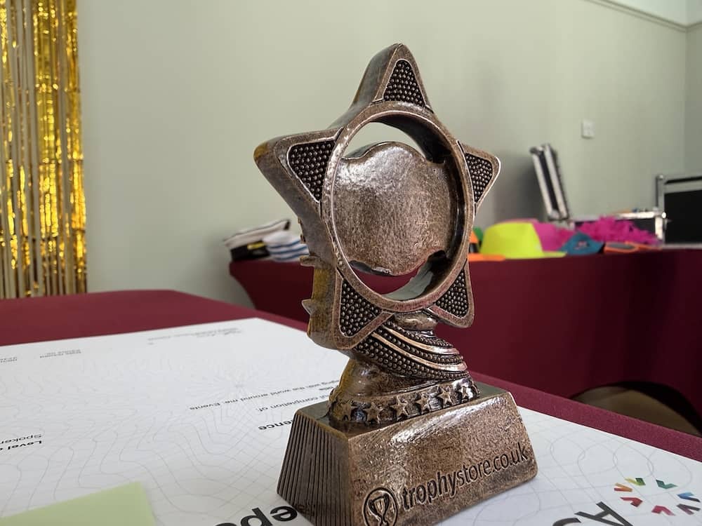 Awards table prepared for the Meadow View residents’ prom