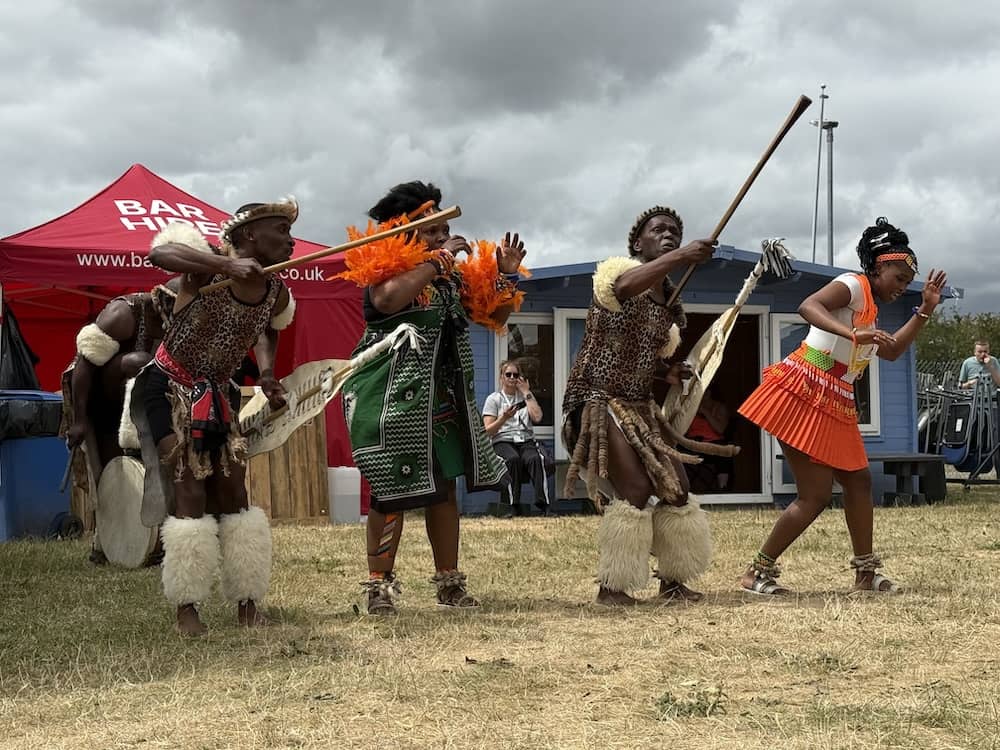 Traditional Zulu dancers performing at the Families Together Event