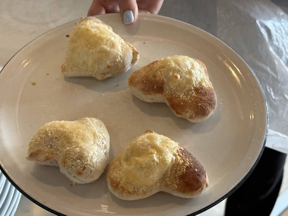 Pizza dough made during a sixth birthday pizza-making party