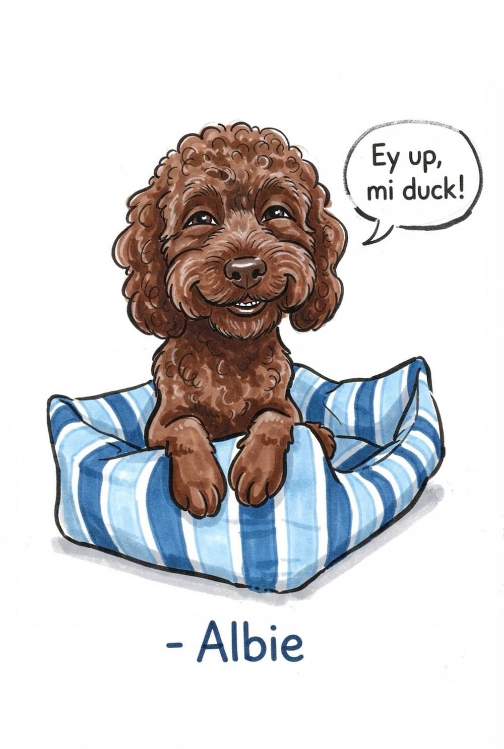 Pet caricatures created from phone photographs at Oulton Hall wedding fayre 3