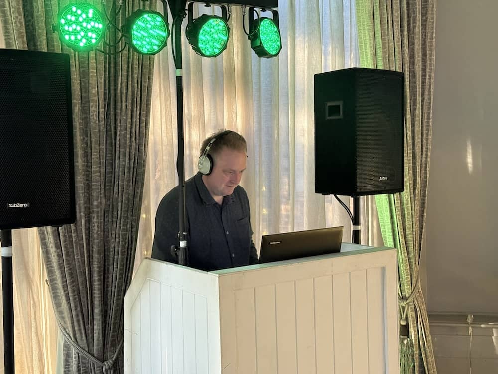 David from YorkMix Radio DJing the wedding