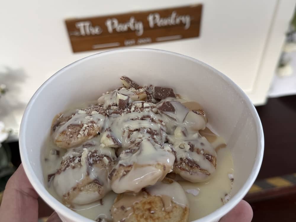 The Party Pantry serving mini pancakes