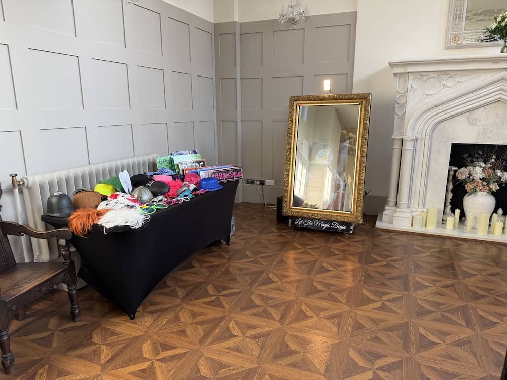 Magic Mirror positioned in different Yorkshire wedding venues