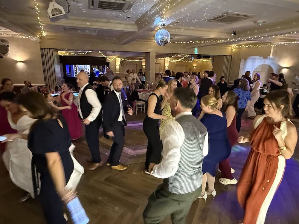 Magic Mirror photographs at different stages of a wedding evening