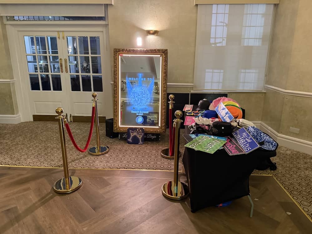 Magic Mirror setup in the Cawthorne Suite at Rogerthorpe Manor Hotel