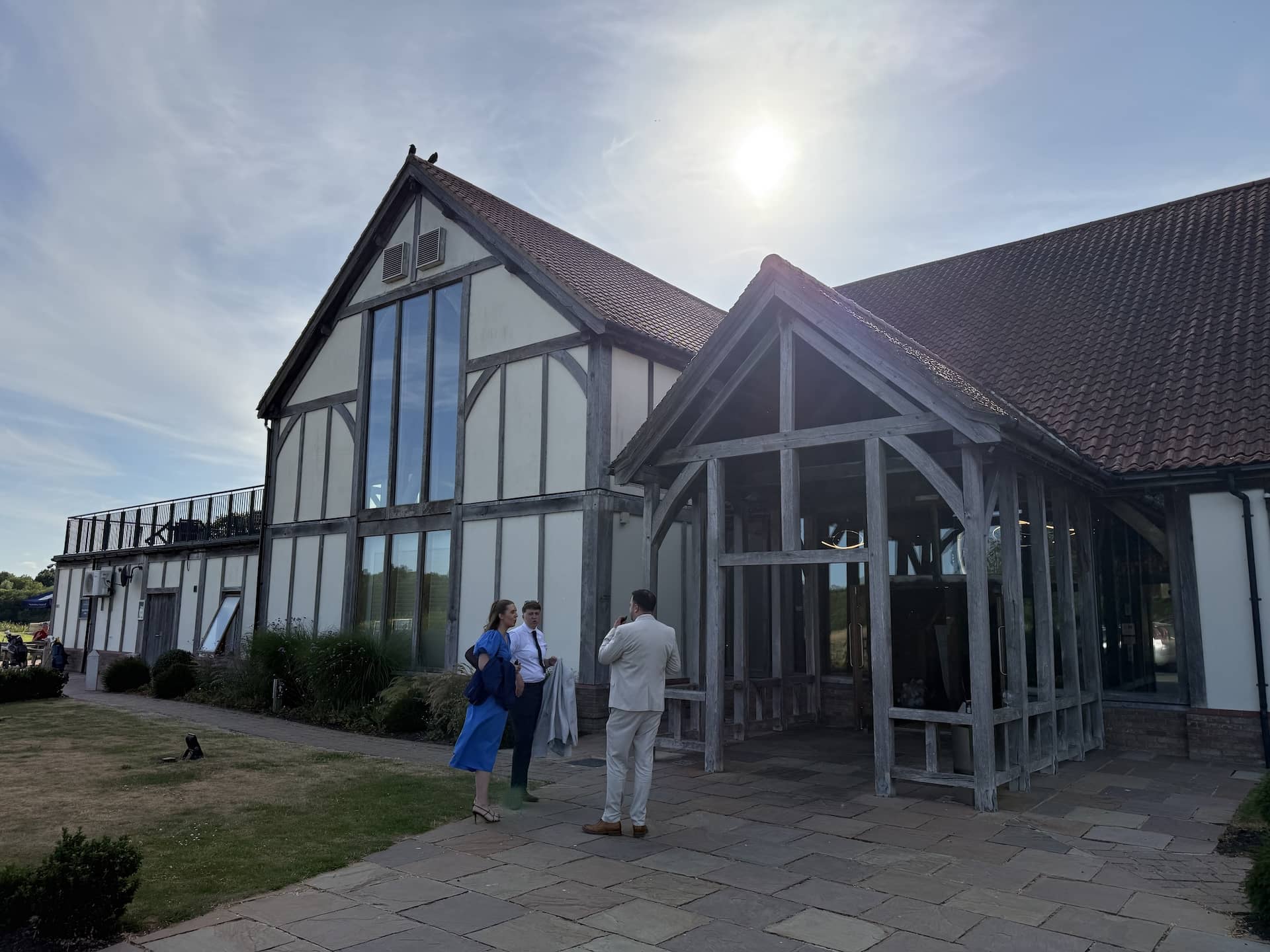 Sandburn Hall wedding venue in bright summer sunshine