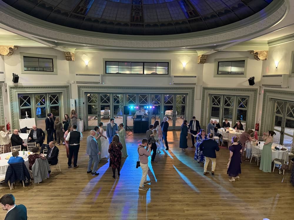 Dancefloor wide shot at Sun Pavilion Harrogate wedding