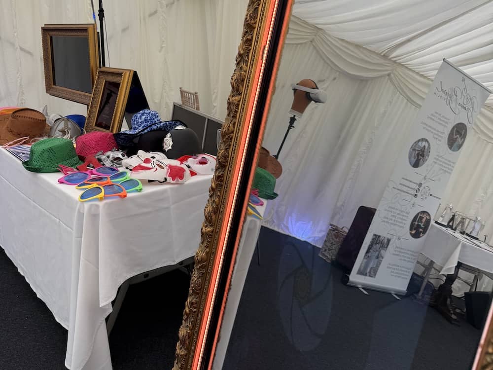 Yorkshire Magic Mirror on display at Woodsome Hall Wedding Fayre
