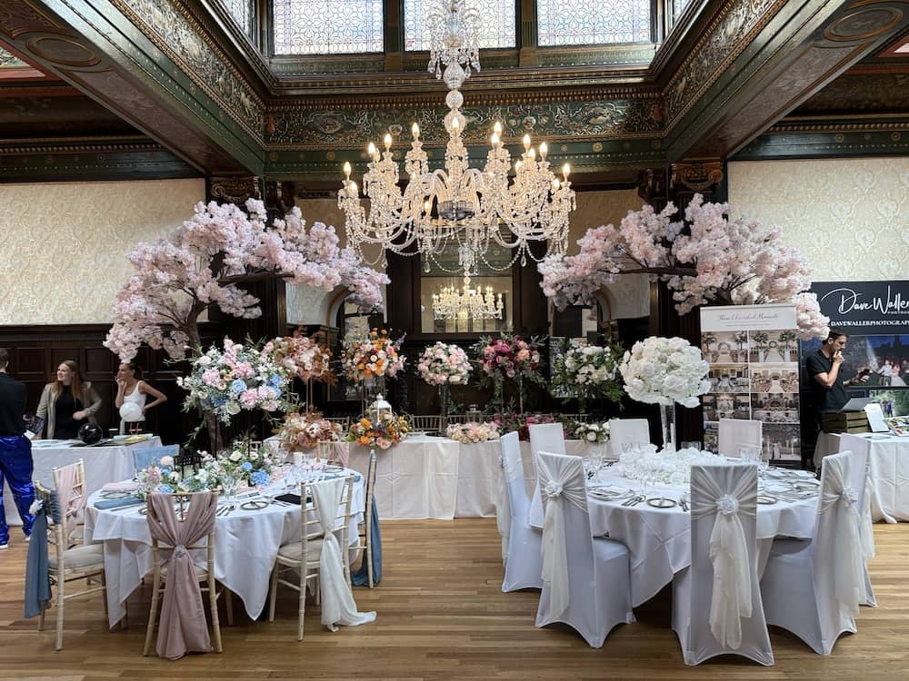 Wortley Hall dining room set for wedding fayre