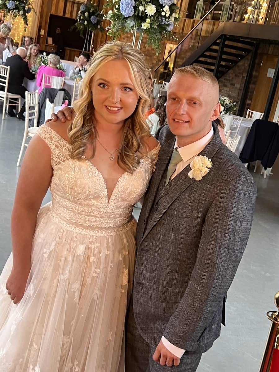 Bunny Hill East Yorkshire August 2023 Wedding Bride & Groom