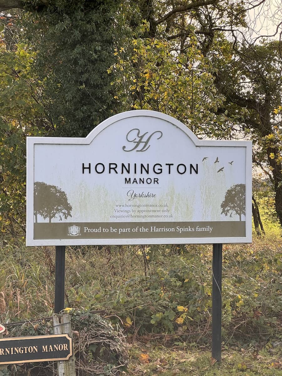 Hornington Manor Wedding Fayre November 2023 Sign