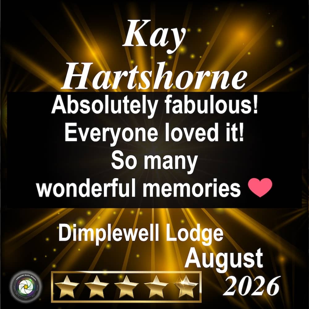 5-star review from Kay Hartshorne's wedding' for Magic Mirror
