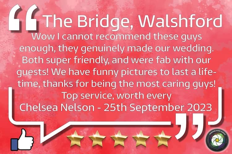 Alex & Chelseas Wedding September 2023 The Bridge Wetherby