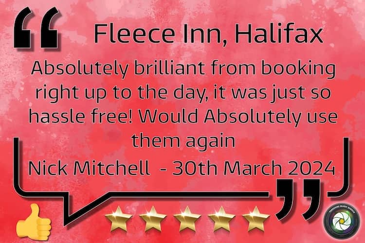 Nick & Sophies Wedding March 2023 The Fleece Countryside Inn Halifax