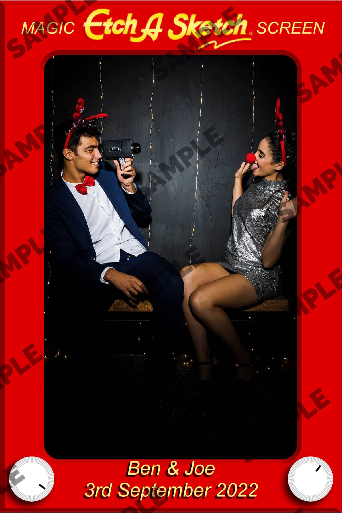 Sample Yorkshire Magic Mirror print (Etch A Sketch style)