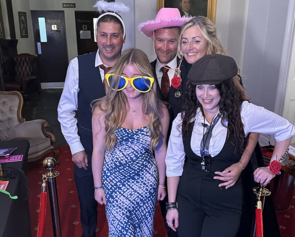 Wedding reception room at Cave Castle
