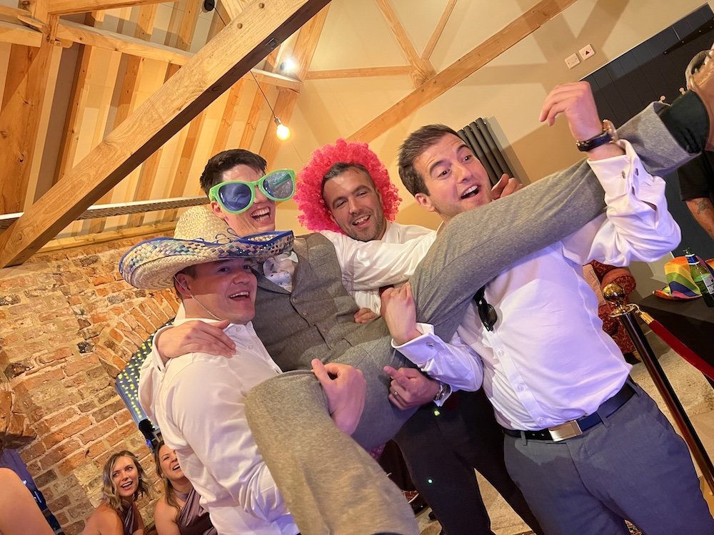 Evening wedding party at Cundall Lodge Farm