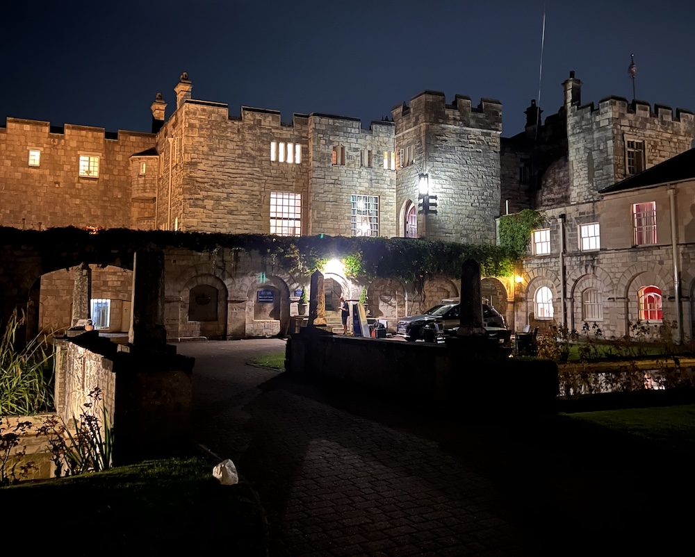 Wedding guests using the Magic Mirror at Hazlewood Castle