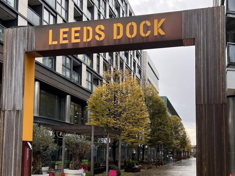Event signage at Leeds Dock