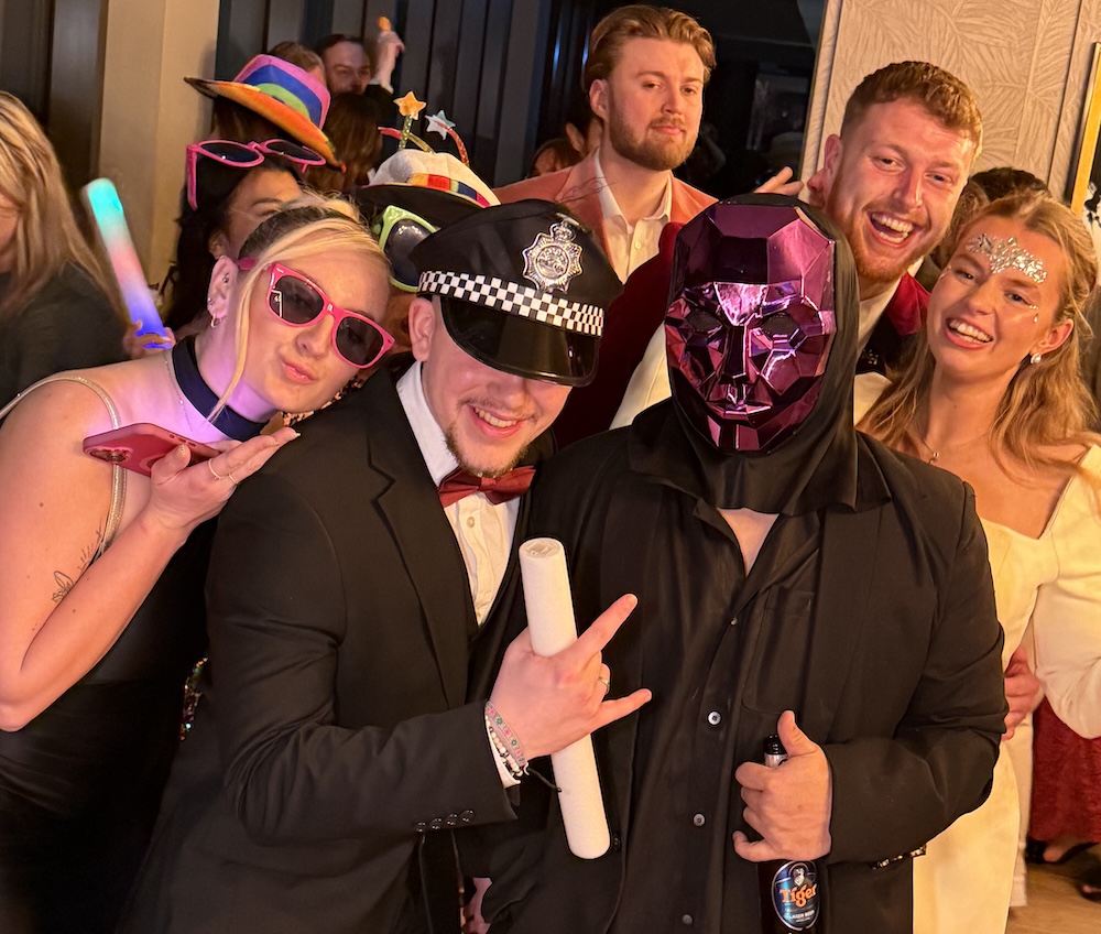 Evening wedding party at Malmaison York