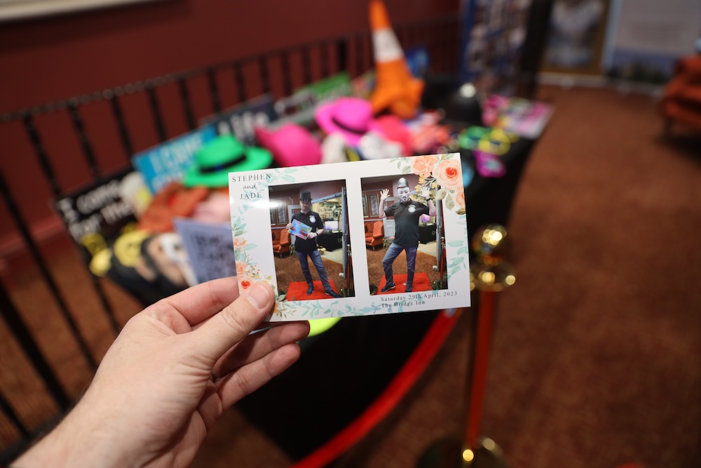Wedding guests using the Magic Mirror at The Parsonage