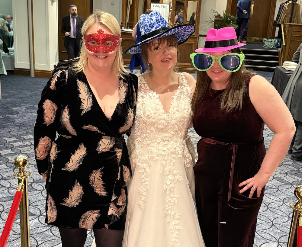 Wedding guests using the Magic Mirror at Radisson York