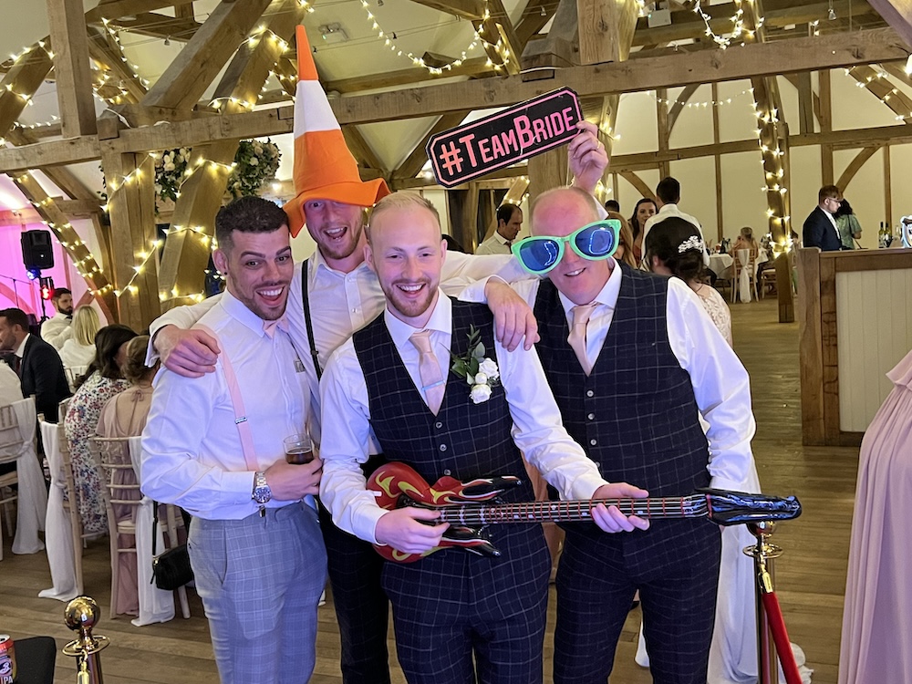 Wedding guests using the Magic Mirror at Sandburn Hall