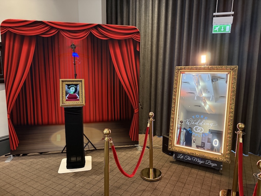 Magic Mirror setup at Village Hotel Leeds South wedding fayre