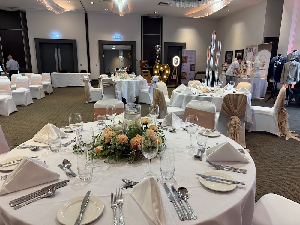 Wedding room setup at Village Hotel Leeds South